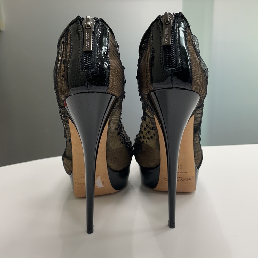 Jimmy Choo black stones heeled shoes - Picture 3 of 4